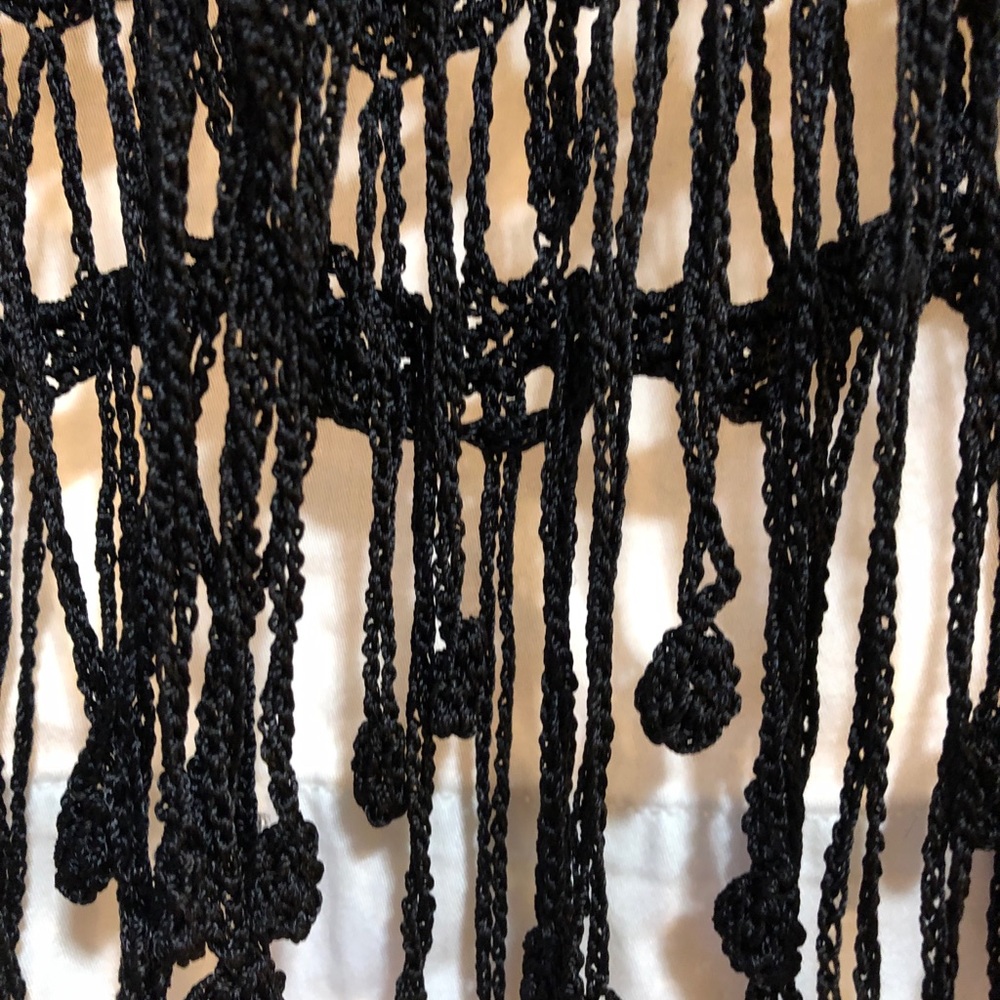 Vintage Crochet Boho Fringe Top Cover-up